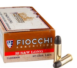 50 Rounds of .32S&W Long Ammo by Fiocchi - 97 gr LRN