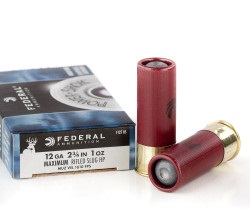 250 Rounds of 12ga Ammo by Federal - 1 ounce Rifled Slug