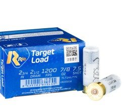 250 Rounds of 12ga Ammo by Rio Target Load Light - 7/8 ounce #7.5 shot