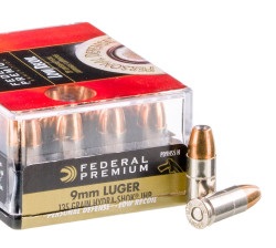 20 Rounds of 9mm Ammo by Federal - Hydra-Shok - 135gr JHP
