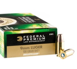 50 Rounds of 9mm Ammo by Federal LE BallistiClean - 100gr RHT Frangible